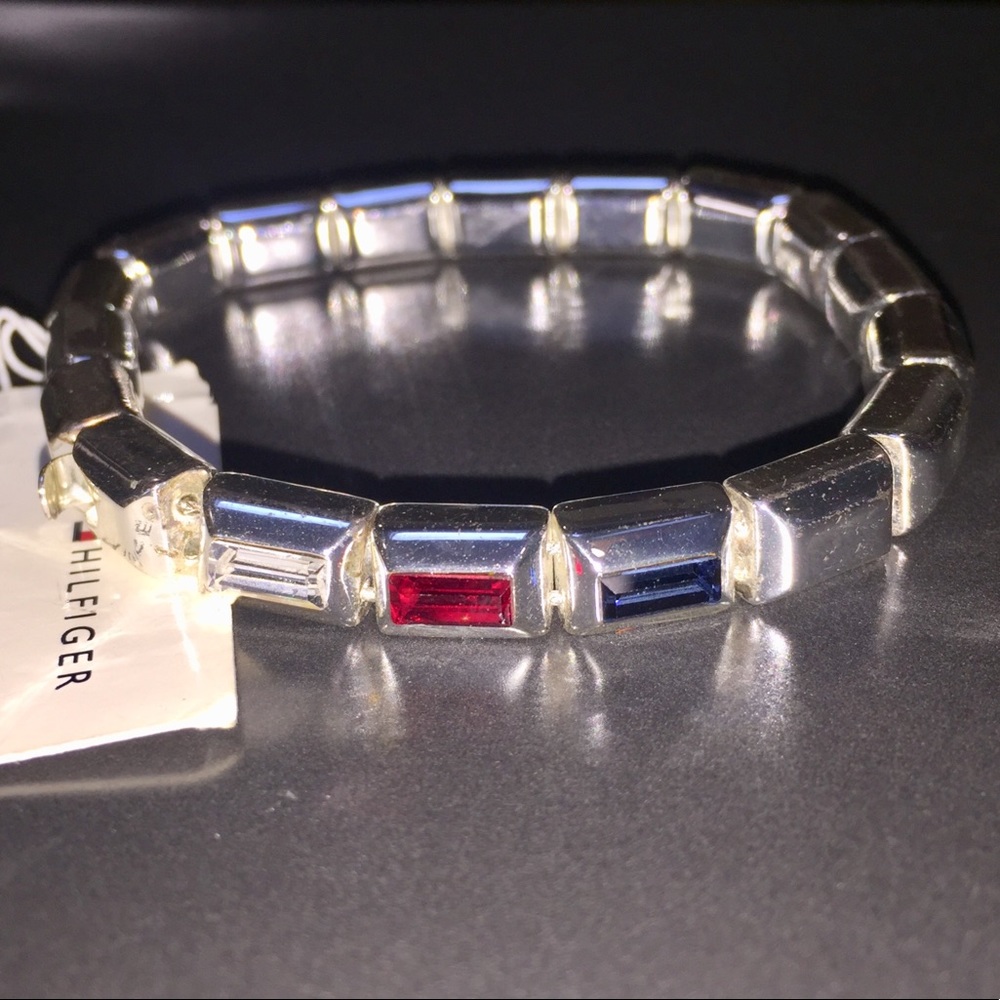 NWT Tommy Hilfiger Bracelet W/Red Blue Insets